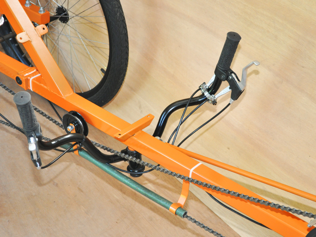 TimberWolf Recumbent Trike - chain guide tube